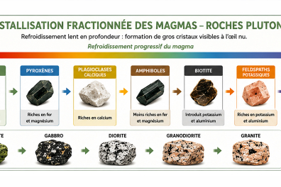 La cristallisation fractionnée des magmas - roches plutoniques